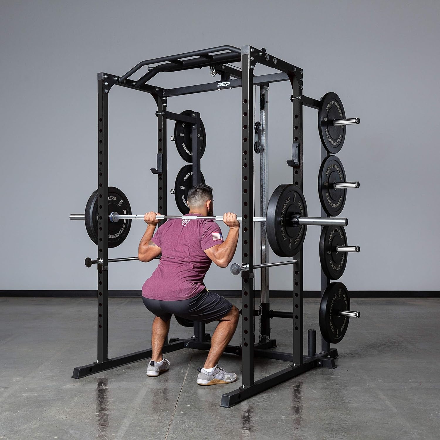 Fitness PR-1100 Power Rack - 700 Lbs Rated Lifting Cage for Weight Training
