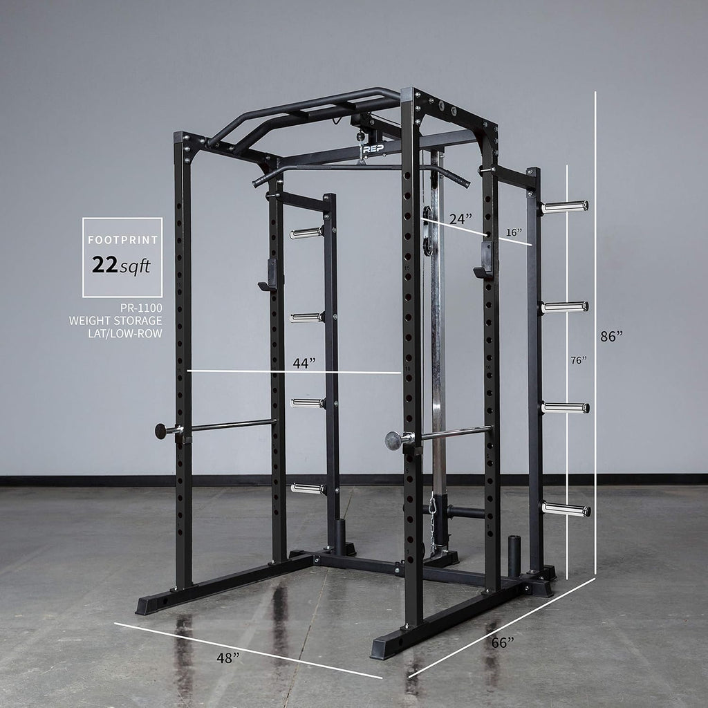 Fitness PR-1100 Power Rack - 700 Lbs Rated Lifting Cage for Weight Training