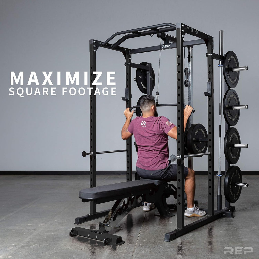 Fitness PR-1100 Power Rack - 700 Lbs Rated Lifting Cage for Weight Training